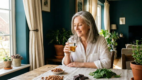 Aliments riches en magnésium et gélules — carence en magnésium à la ménopause, symptômes et solutions