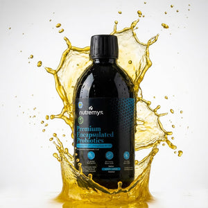 PREMIUM ENCAPSULATED PROBIOTICS – Probióticos Líquidos 10¹⁰ UFC Nutremys Lab