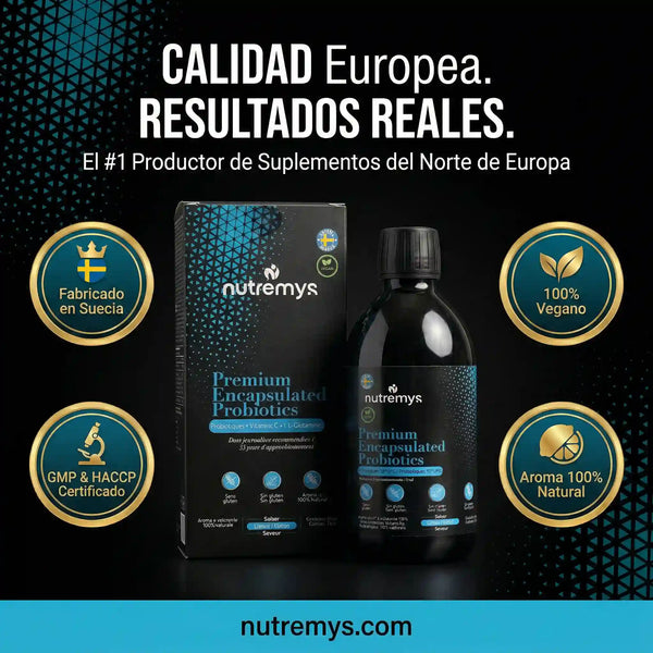 PREMIUM ENCAPSULATED PROBIOTICS – Probióticos Líquidos 10¹⁰ UFC Nutremys Lab