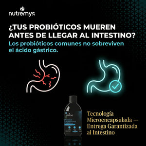PREMIUM ENCAPSULATED PROBIOTICS – Probióticos Líquidos 10¹⁰ UFC Nutremys Lab