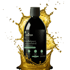 FloraBalance Probiotics · Frasco probióticos encapsulados 25 mil millones UFC Nutremys