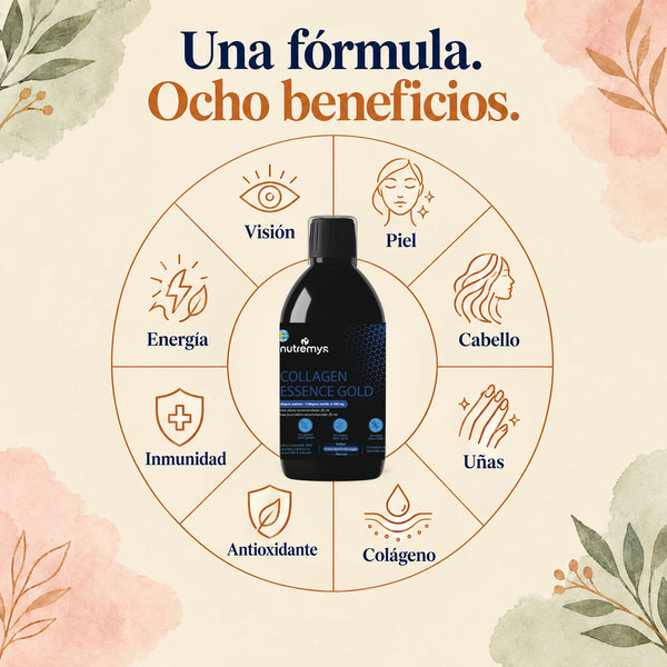 Collagen Essence Gold: una fórmula, ocho beneficios — piel, cabello, uñas, colágeno, antioxidante, energía