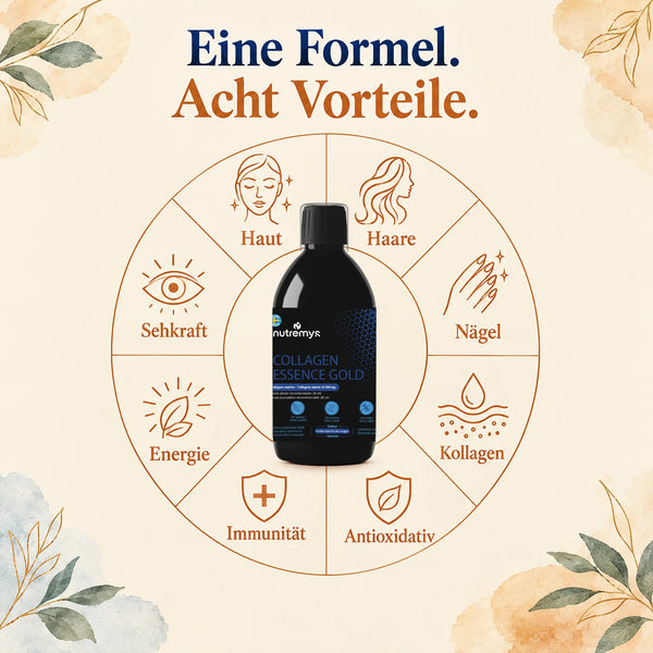 Collagen Essence Gold: eine Formel, acht Vorteile — Haut, Haare, Nägel, Kollagen, Antioxidans, Energie