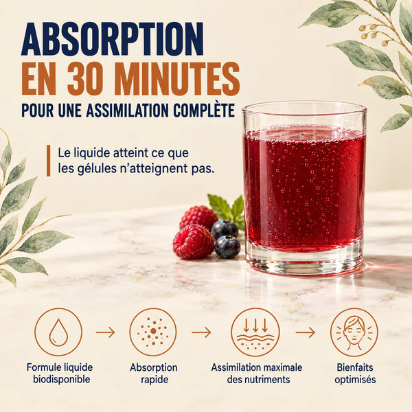 Collagen Essence Gold : absorption du collagène liquide en 30 minutes