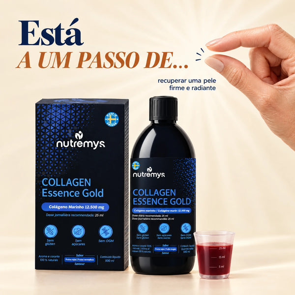 Collagen Essence Gold Nutremys: a um passo de uma pele firme e radiante — colagénio marinho líquido