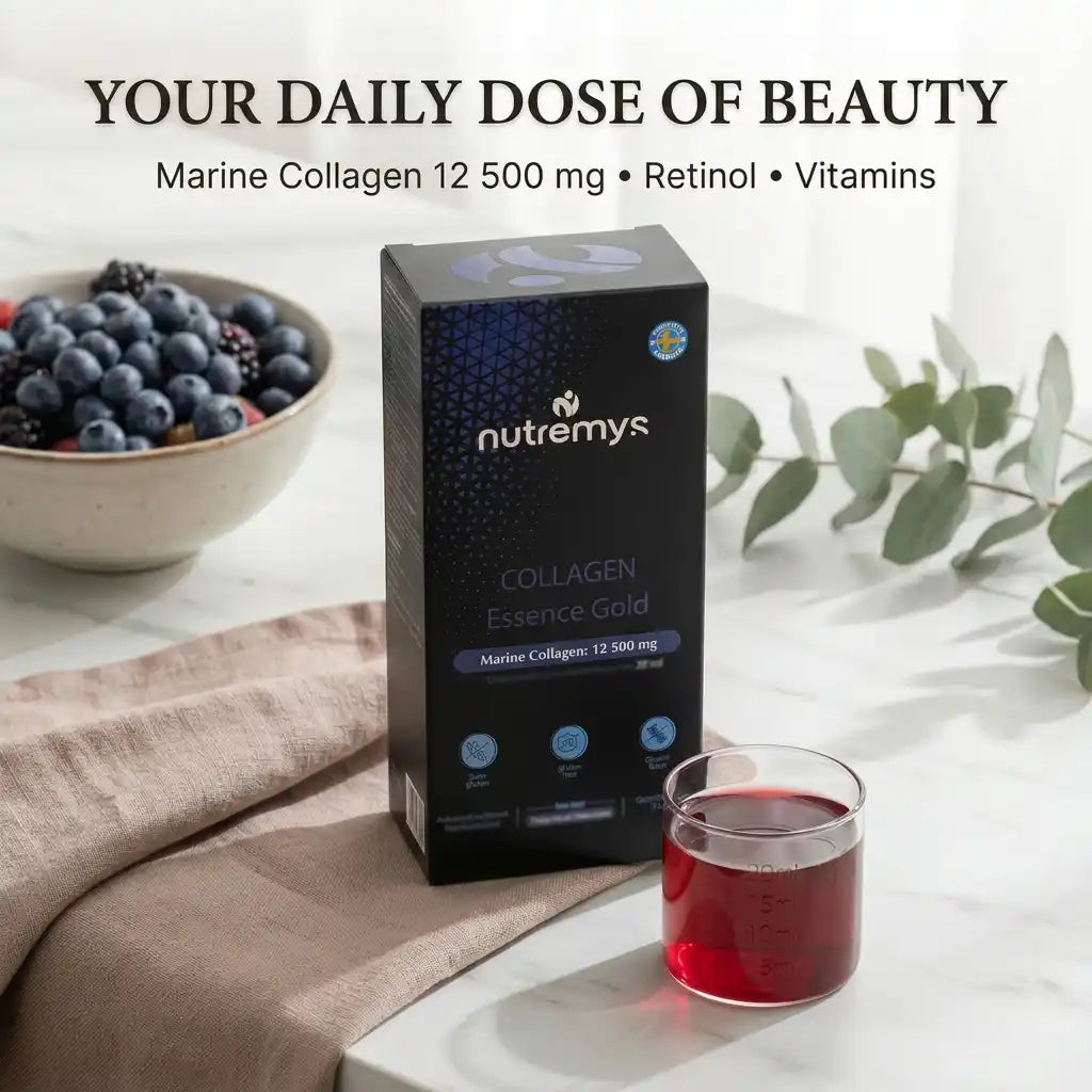 Collagen Essence Gold · Marine collagen 12500mg anti-aging liquid formula