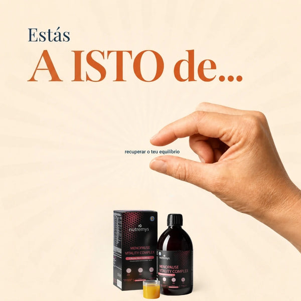 Menopause Vitality Complex da Nutremys: a um passo do teu equilíbrio — suplemento líquido menopausa 9 em 1