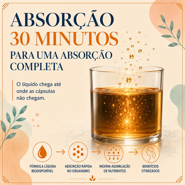 Menopause Vitality Complex: suplemento líquido totalmente absorvido em 30 minutos