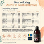 Menopause Vitality Complex: supplement facts — 30 actives, marine collagen 10,000 mg, sugar-free, gluten-free, no allergens