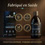 TotalRestore Magnésium fabriqué en Suède, certifié GMP, HACCP, Vegan et Non-OGM